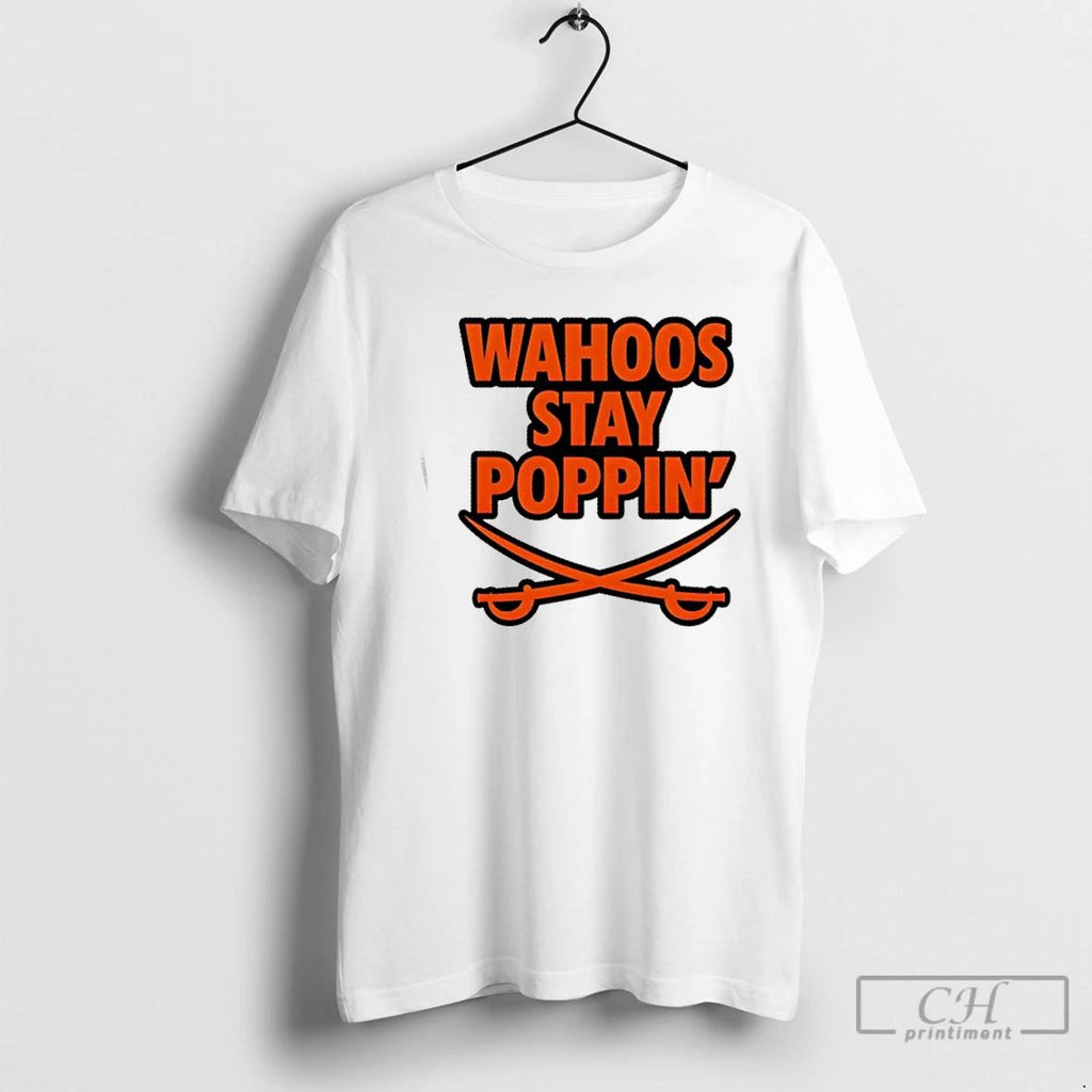 Classic Wahoos Stay Poppin Funny Football T Shirts