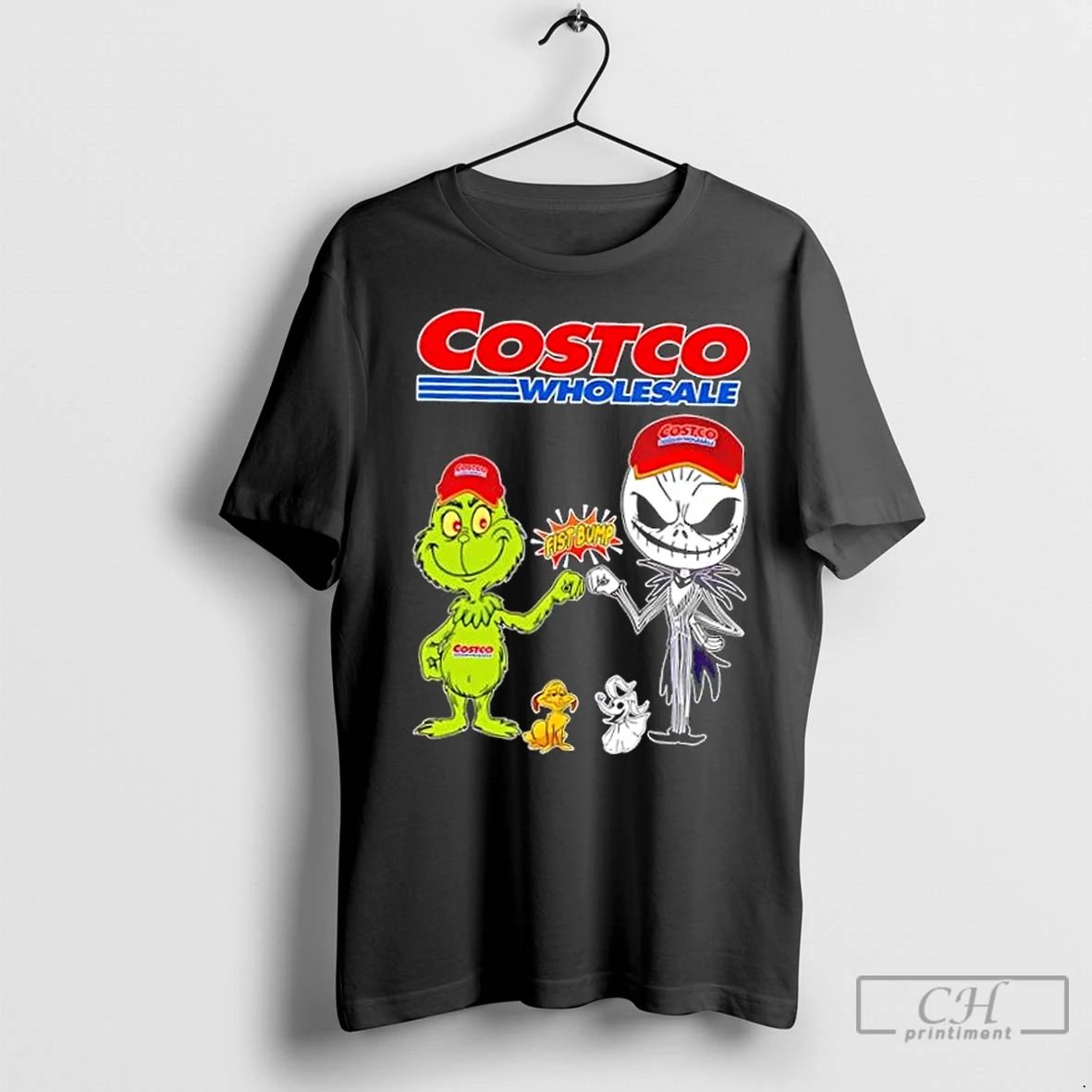 Premium Costco Wholesale X Grinch And Jack Skellington Fist Bump Uniwilling Friends