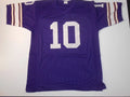 Custom Fran Tarkenton Purple Mesh Football Jersey