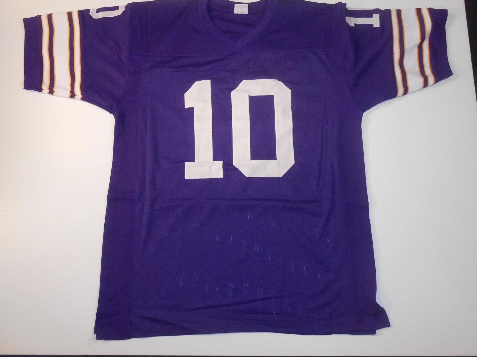 Custom Fran Tarkenton Purple Mesh Football Jersey