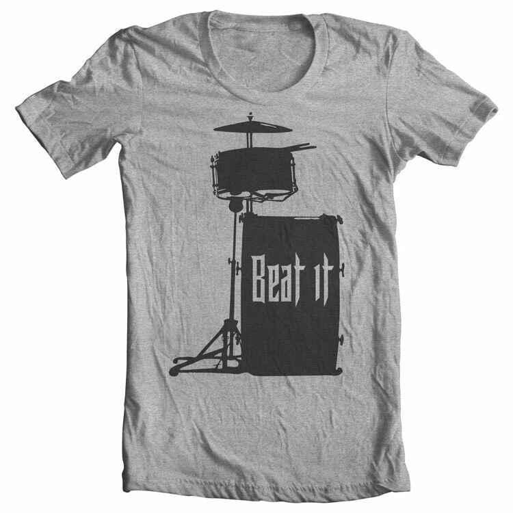 Drummer T Shirts BEAT IT DRUMLINE Musician Band Music Sizes i prefer the drummer