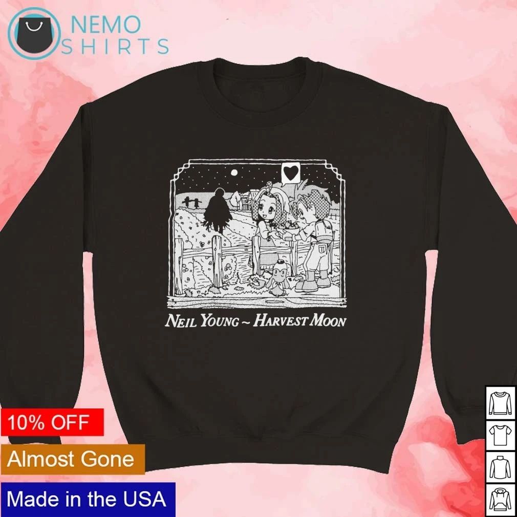 Neil Young Harvest Moon Anime Style Manga shirt