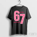 Premium 6 7 Pink Script T Shirts