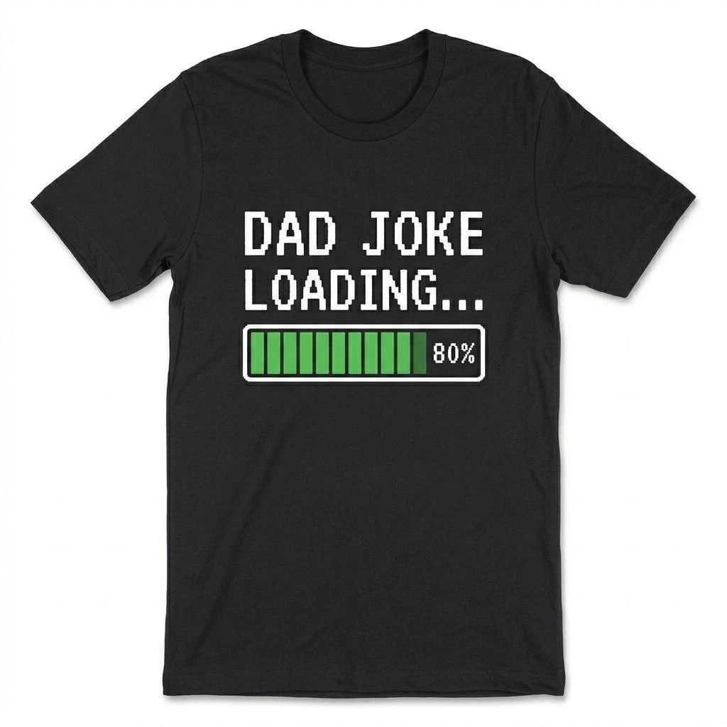 Funny Dad Joke Loading T-Shirt - Humorous Father's Day Gift for Dad, Grandpa