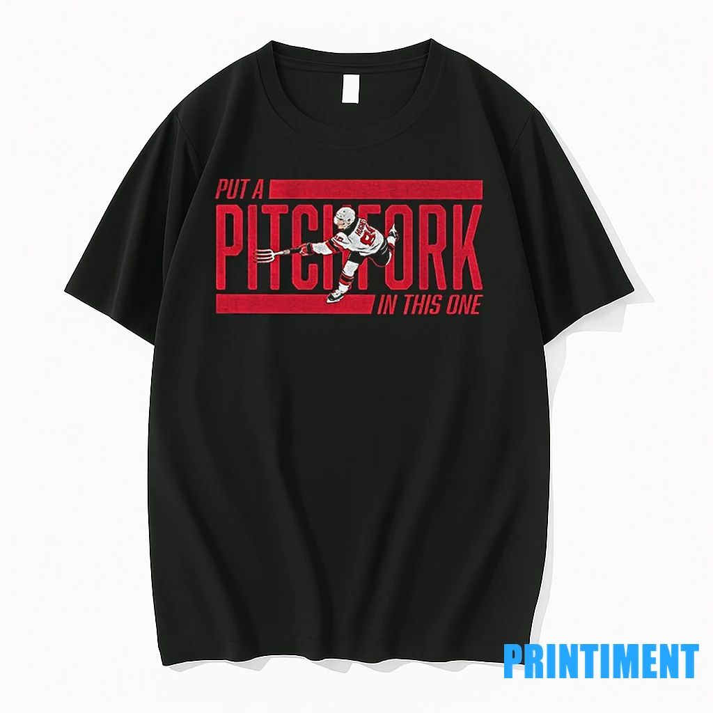Jack Hughes New Jersey Devils Put A Pitchfork In This One 2025 Tshirts Sweater