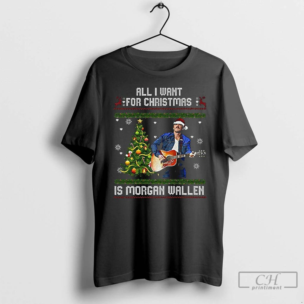 Classic Morgan Wallen All I Want For Christmas Is Morgan Wallen Merry Christmas T Shirts
