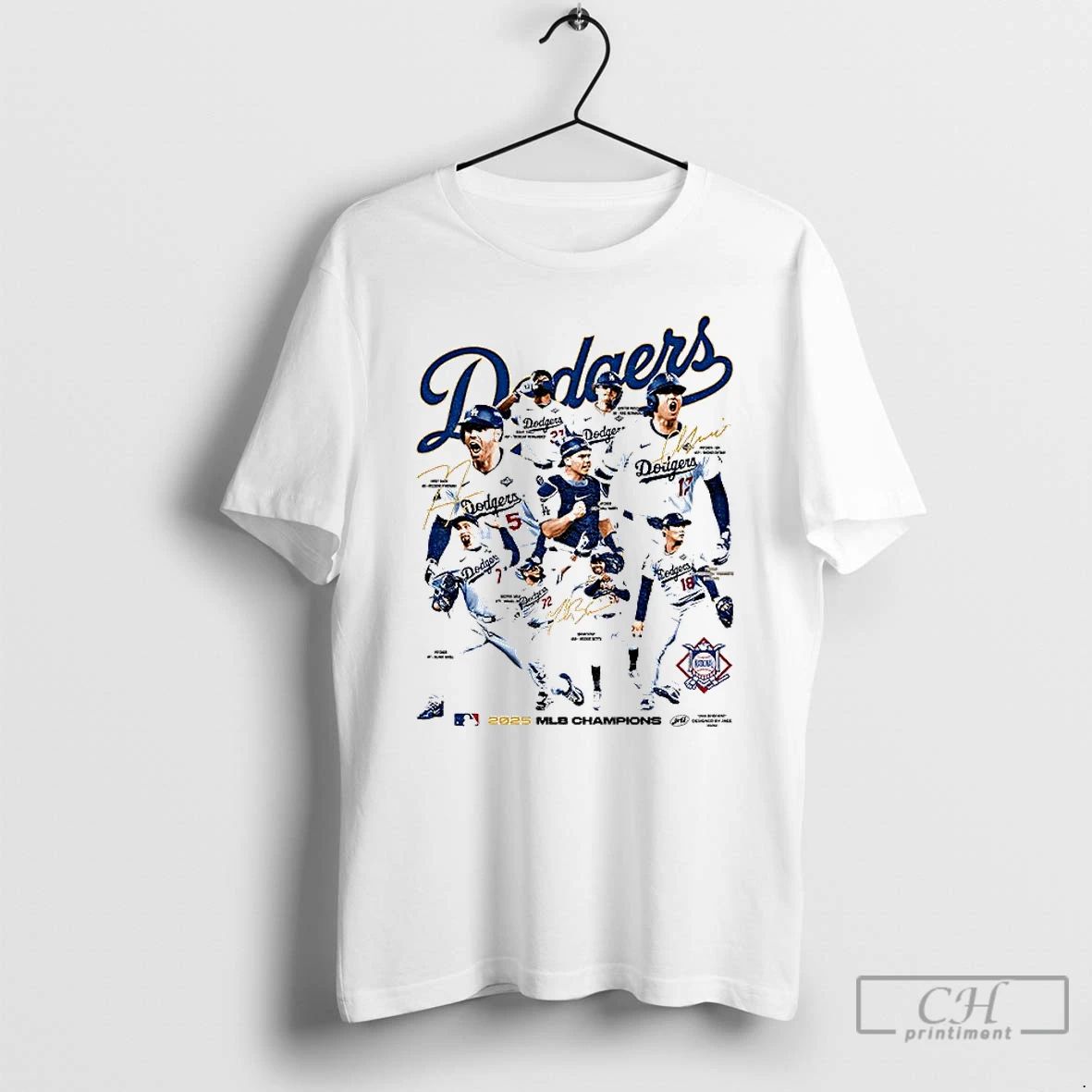 Premium Los Angles Dodgers 2025 Mlb Champions Signature T Shirts