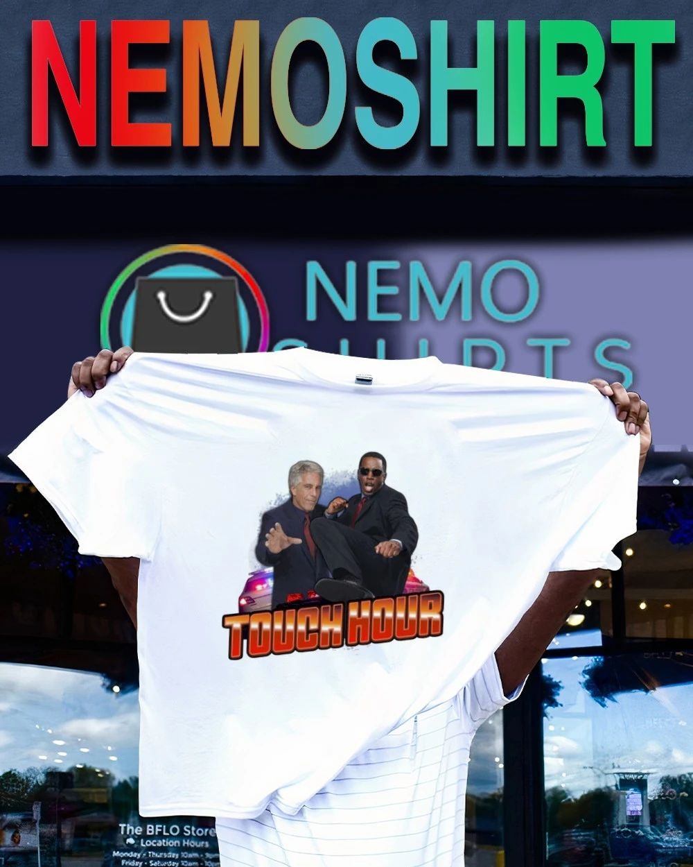 Jeffrey Epstein and Sean Diddy Combs Touch Hour shirt