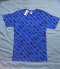 Vintage Rogue Status Gun Show All Over Print Blue Shirt Size S