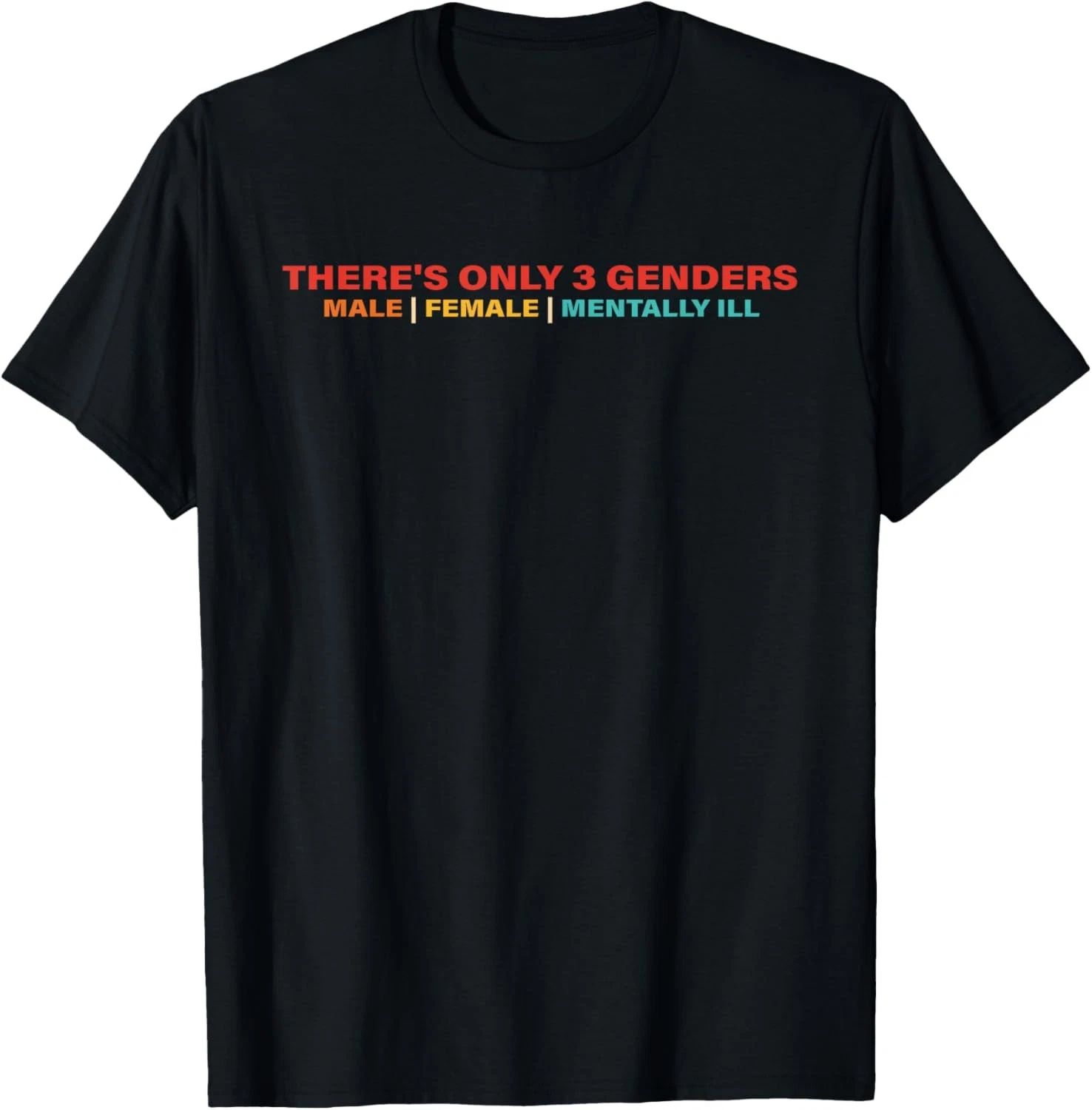 There's Only 3 Genders Male Female Mentally Ill T-Shirt