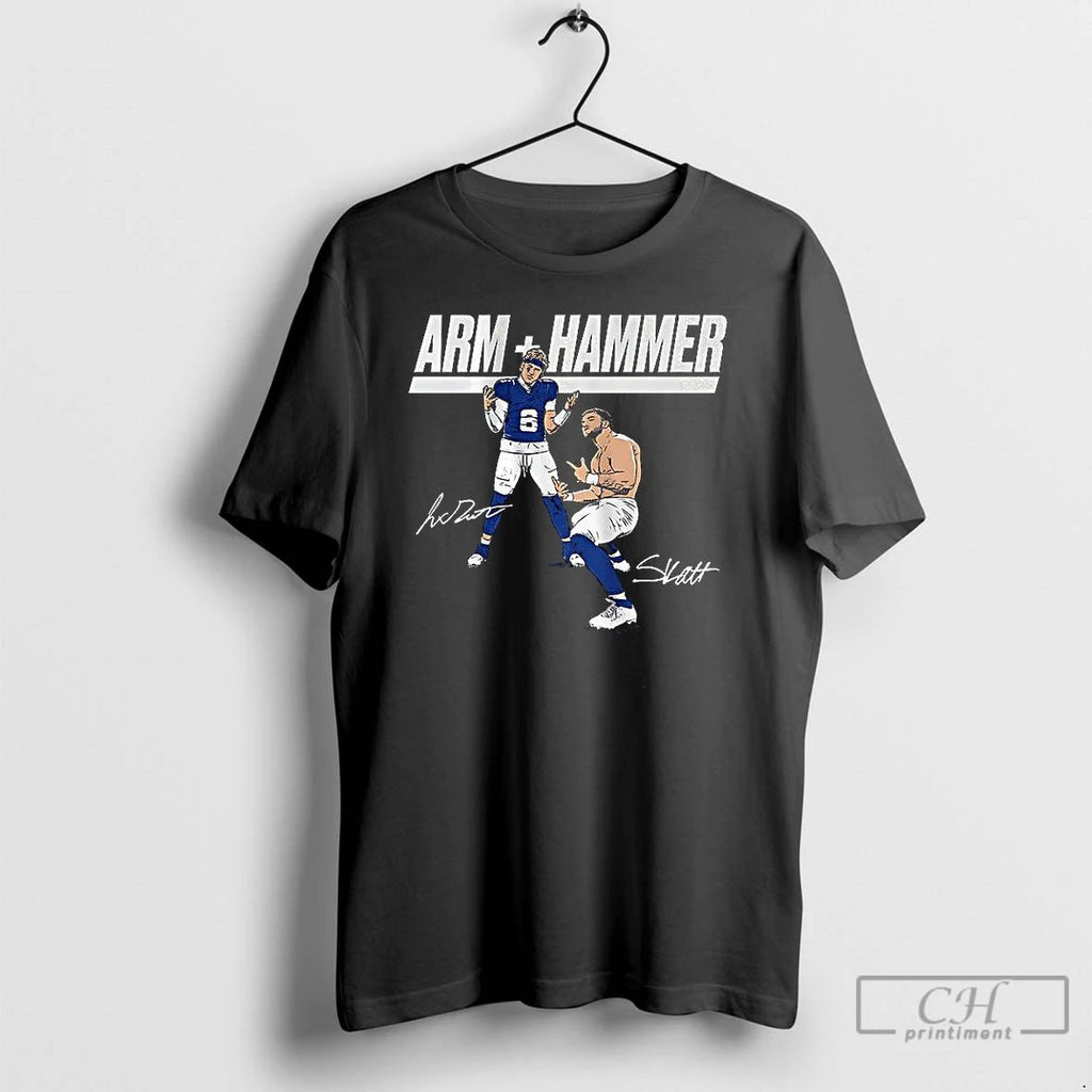 Classic Jaxson Dart And Cameron Skattebo New York Giant Baseball Cameron Skattebo Signature T Shirts