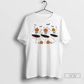 Officials Ballet Pumpkin Dancing Skeleton Scary Halloween Ladies T Shirt