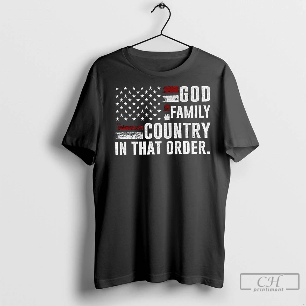 Classic Charlie Kirk God Family Country In That Order American Flag
