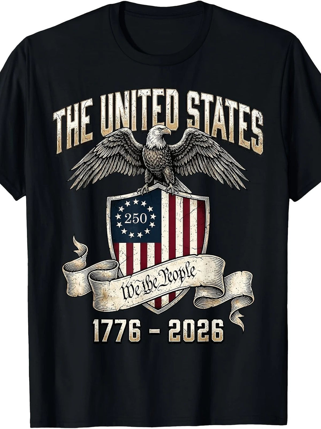 USA 250 Years We The People 1776-2026 Patriotic Anniversary T-Shirt