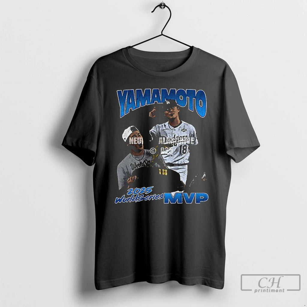 Premium Yoshinobu Yamamoto 2025 World Series Mvp Los Angeles Dodgers Mlb Champions Graphic T Shirts