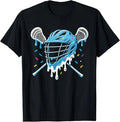 Lacrosse Ice Cream Drip Lax Boys Helmet Stick Youth Players T-Shirt