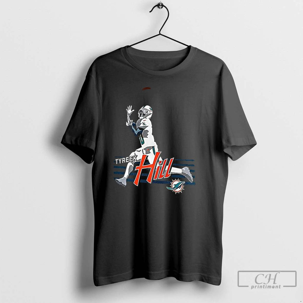 Classic Tyreek Hill Miami Dolphins Football Receiving The Ball T Shirts