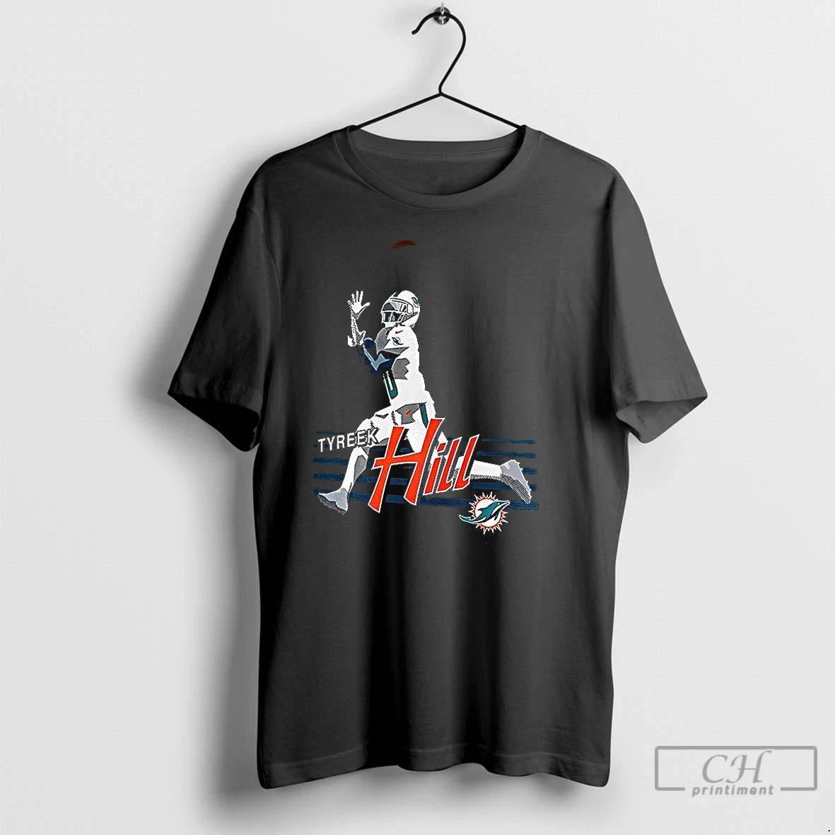 Classic Tyreek Hill Miami Dolphins Football Receiving The Ball T Shirts