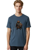 Armored-Bear Mens Graphic Tee, 100% Cotton, Casual Summer Wear