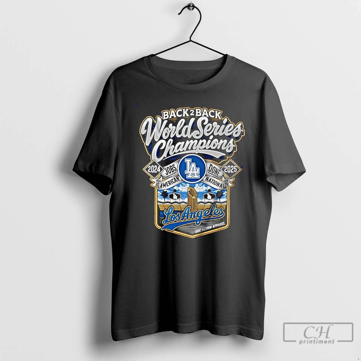 Classic Los Angeles Dodgers Back 2 Back Champions T Shirts