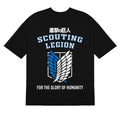 Anime Attack On Titan Scouting Legion Glory Black T-Shirt