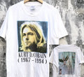 Vintage Memorial Kurt Cobain 1967-1994 Shirt Double Sides Unisex