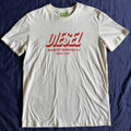 Diesel M Print Logo White Simple T-Shirt Japan