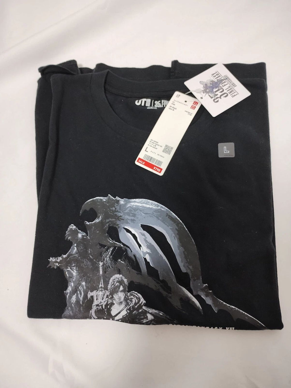 FF16 Final Fantasy XVI x Uniqlo UT T shirt Black Size JP L (US M #C
