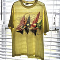 Vintage 80s Surf Tee Pipeline USA XL Paper Thin T Shirt Yellow Sailing Beach