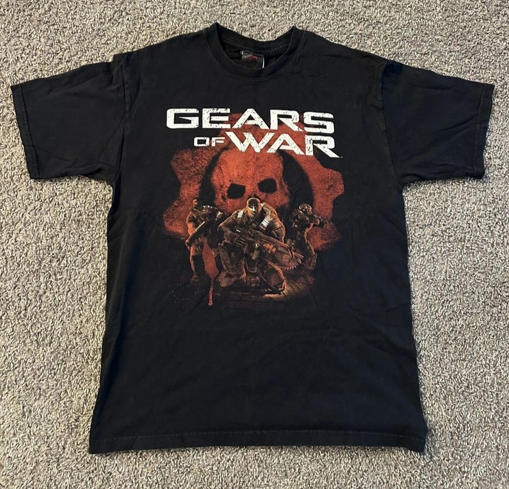Vintage Gears of War T Shirt Y2K Video Game Graphic Tee Unisex S-5XL