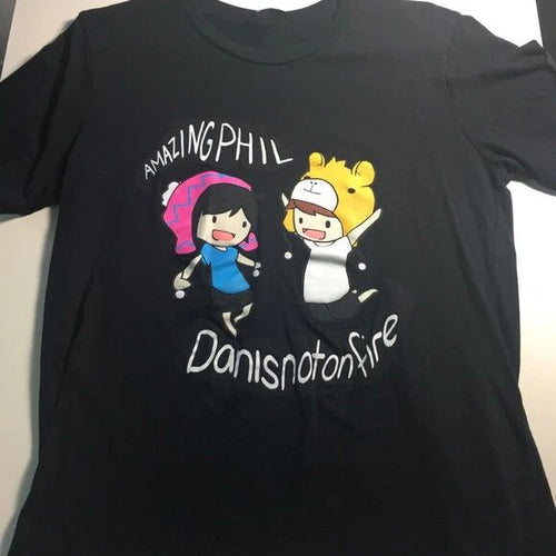 Amazing Dan And Phil Shirt Funny Cute Classic Black Unisex Size S-5XL