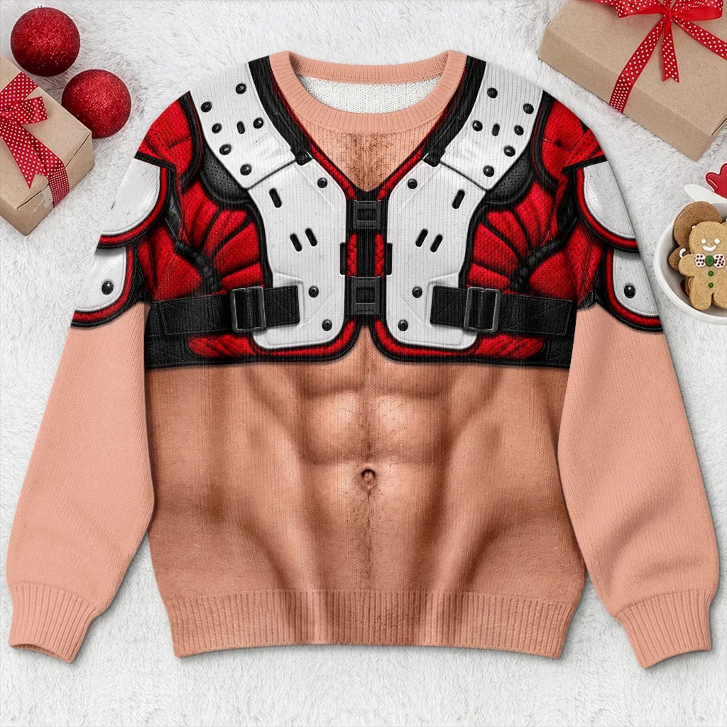 Custom Funny Football Beer Gifts for Men - Personalized Ugly Sweatshirt