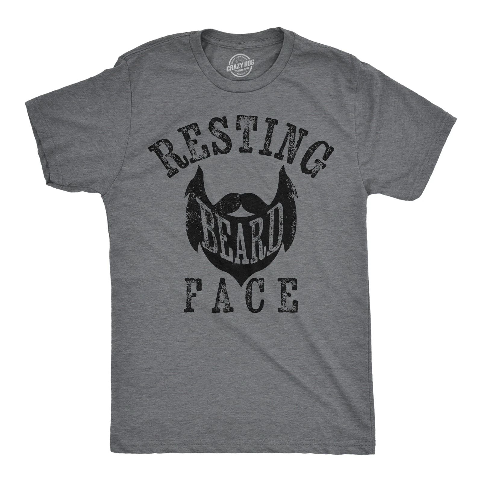 Mens Funny T Shirts Resting Beard Face Sarcastic Facial Hair Novelty Tee for Men