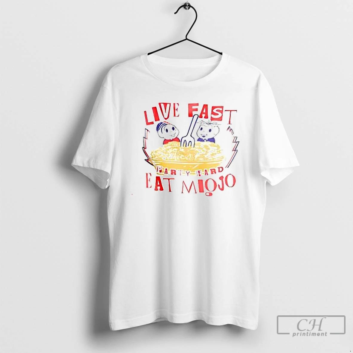 Premium Camiseta Live Fast Eat Miojo Belle Belinha T Shirts