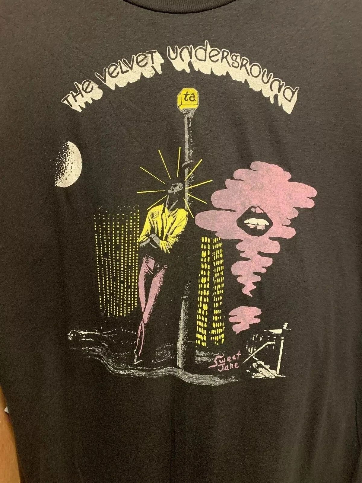 The Velvet Underground Band Cotton Black Unisex T-shirt Vtg S-5XL S141