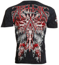 Archaic by Affliction Men's T-Shirt Carbon Wings Cross Biker