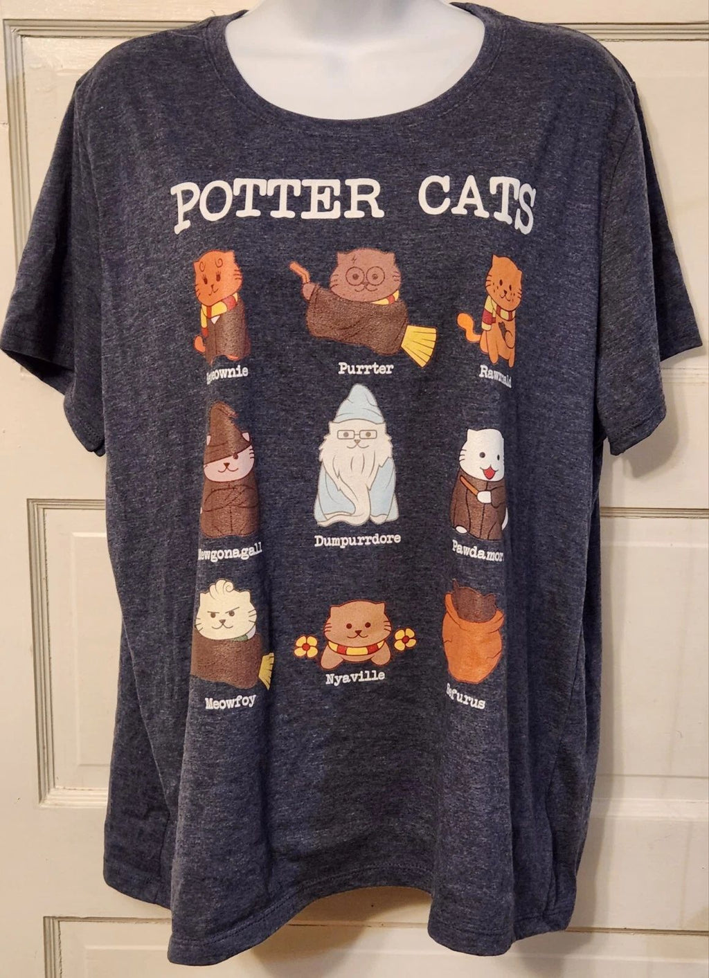 Potter Cats Cute PawterKitten Gifts For Cat Lover Funny T-Shirt XL