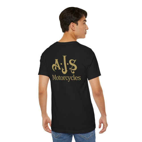 AJS Motorcycles t-shirt, Back side print only, Defunct British Motorcycle Biker
