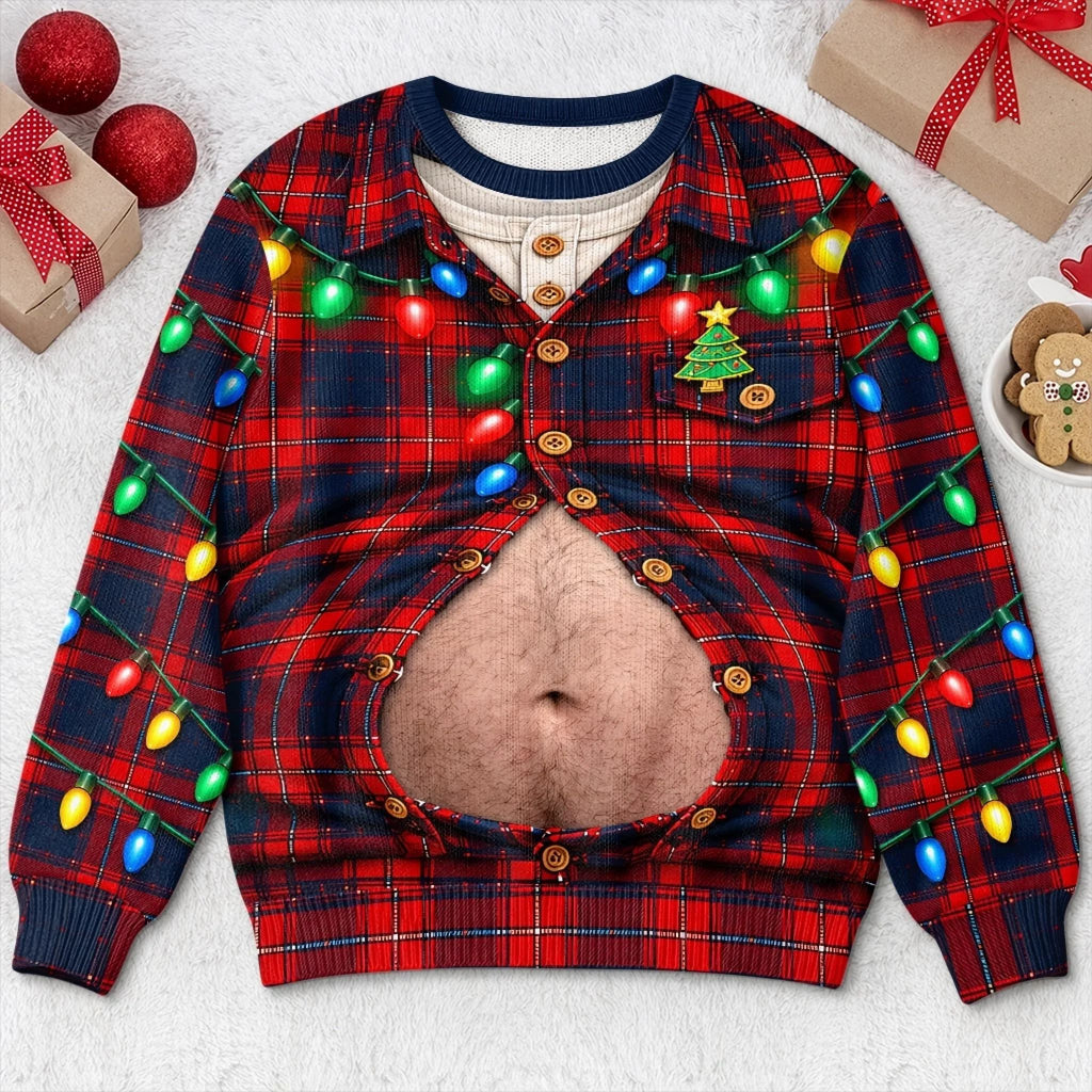 Custom Funny Ugly Sweatshirt - Personalized Christmas Birthday Gifts For Husband, Son, Grandson, Brother, Grandpa, Dad, Yourself - Chilling In Style This Season