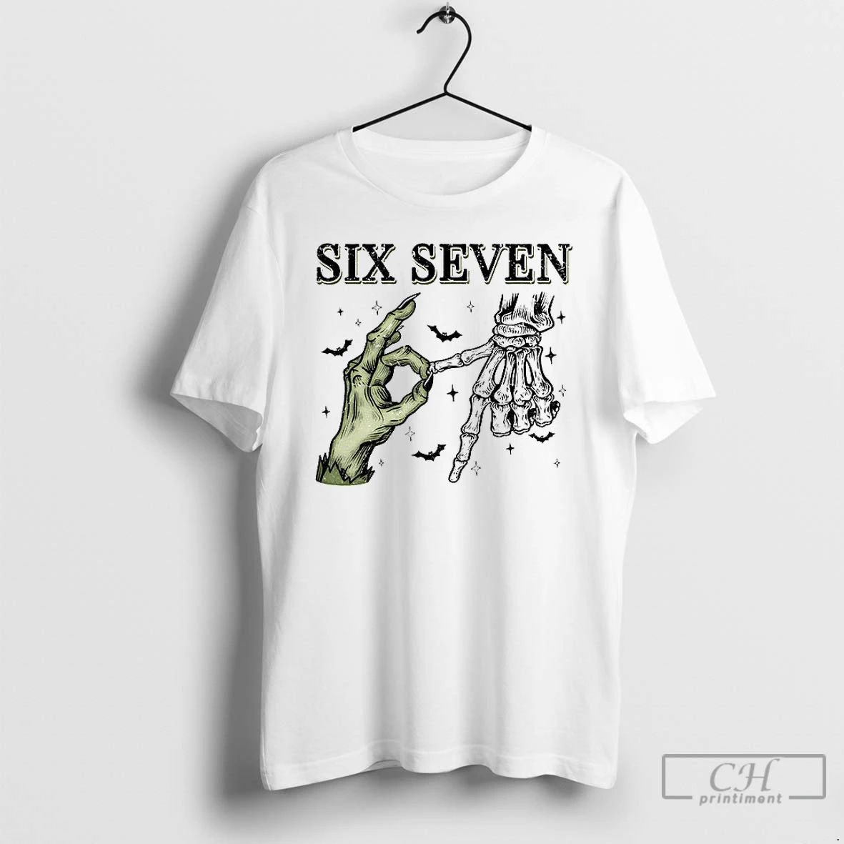 Classic Spooky Season Hands Six Seven Bat Halloween T Shirts