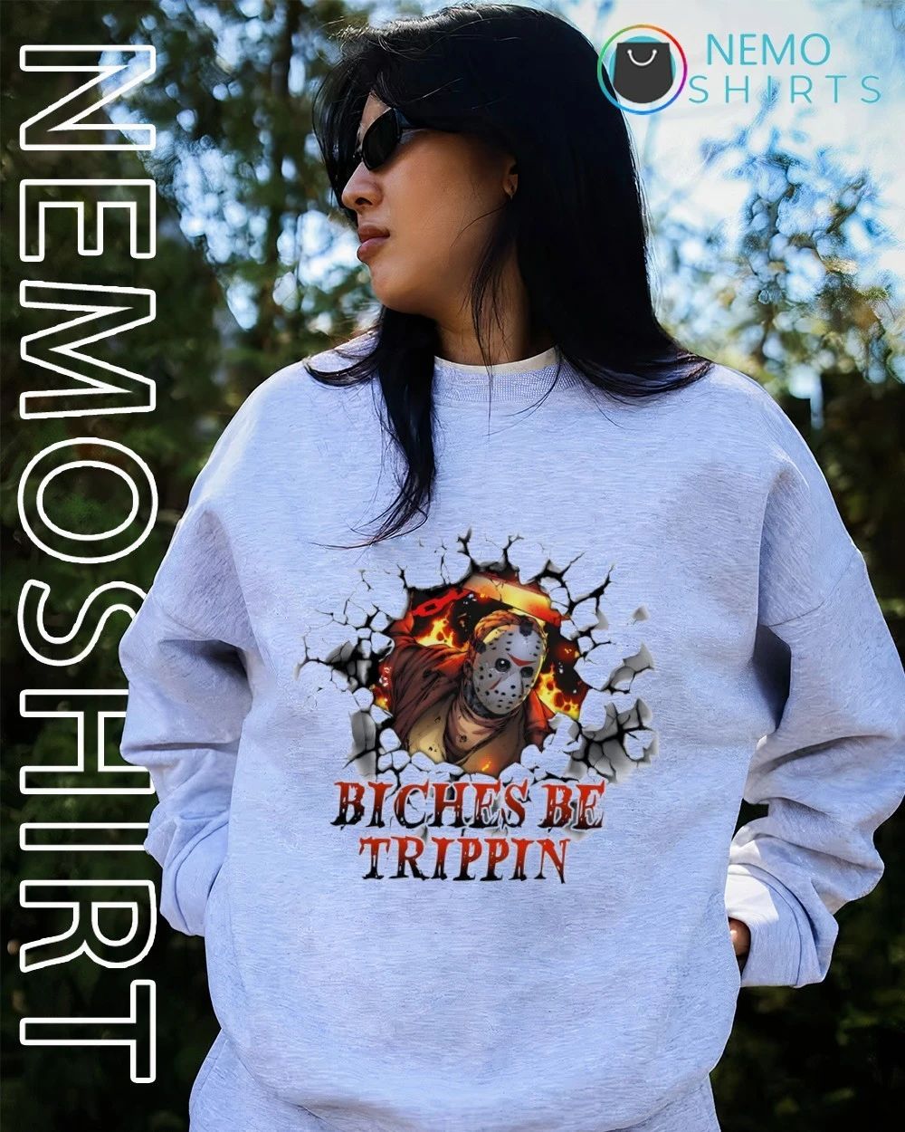 Jason Voorhees Biches Be Trippin Friday the 13th Halloween shirt