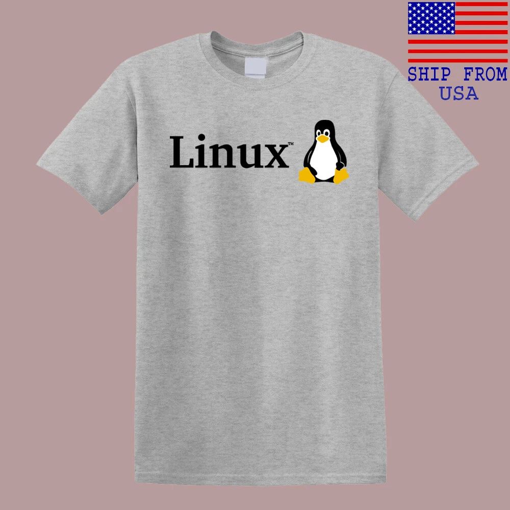 Linux System Computer Gaming Men's Grey  Size S-5XL