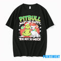 Grinch And Pitbull Make Me Happy You Not So Much Christmas Tshirts Sweater
