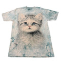 The Mountain Kitty Cat Cute Pet Graphic Tie Dye VTG Blue T-Shirt Medium
