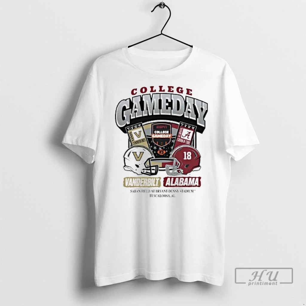 Officials Vanderbilt Vs Alabama 2025 College Gameday Head To Head T Shirts