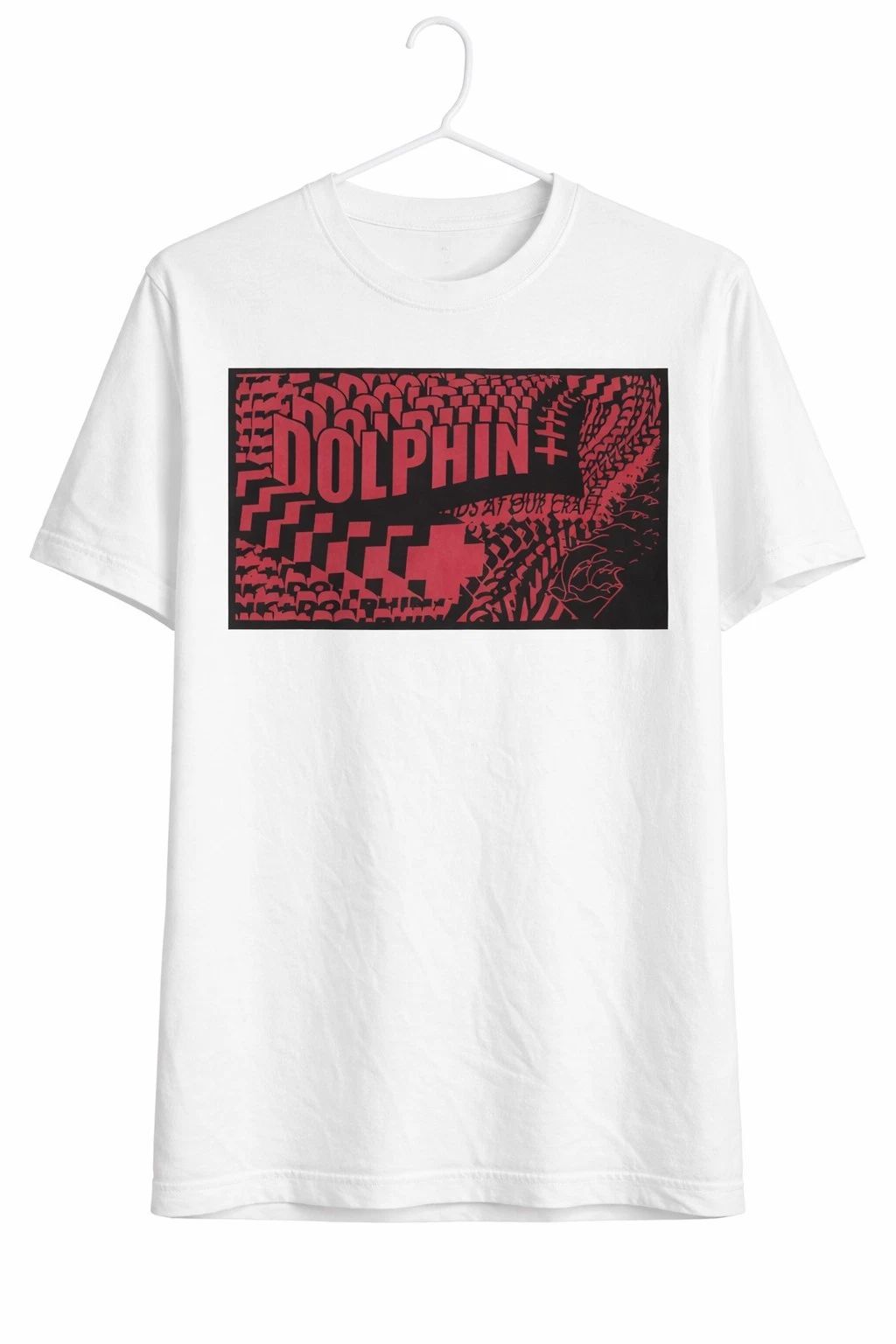 Pink Dolphin T-shirt Graphic Print White Large New Sz L Stylish L100