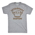 Mens Funny T Shirts Intolerant Gluten Sarcastic Food Graphic Novelty Tee for Men