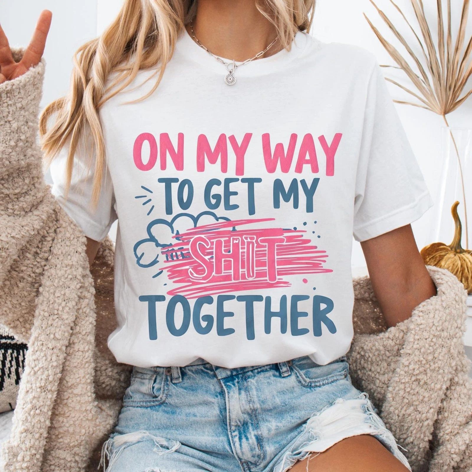 #26 On My Way Unisex Heavy Cotton Tee, Funny Motivational T-Shirt, Casual Everyd