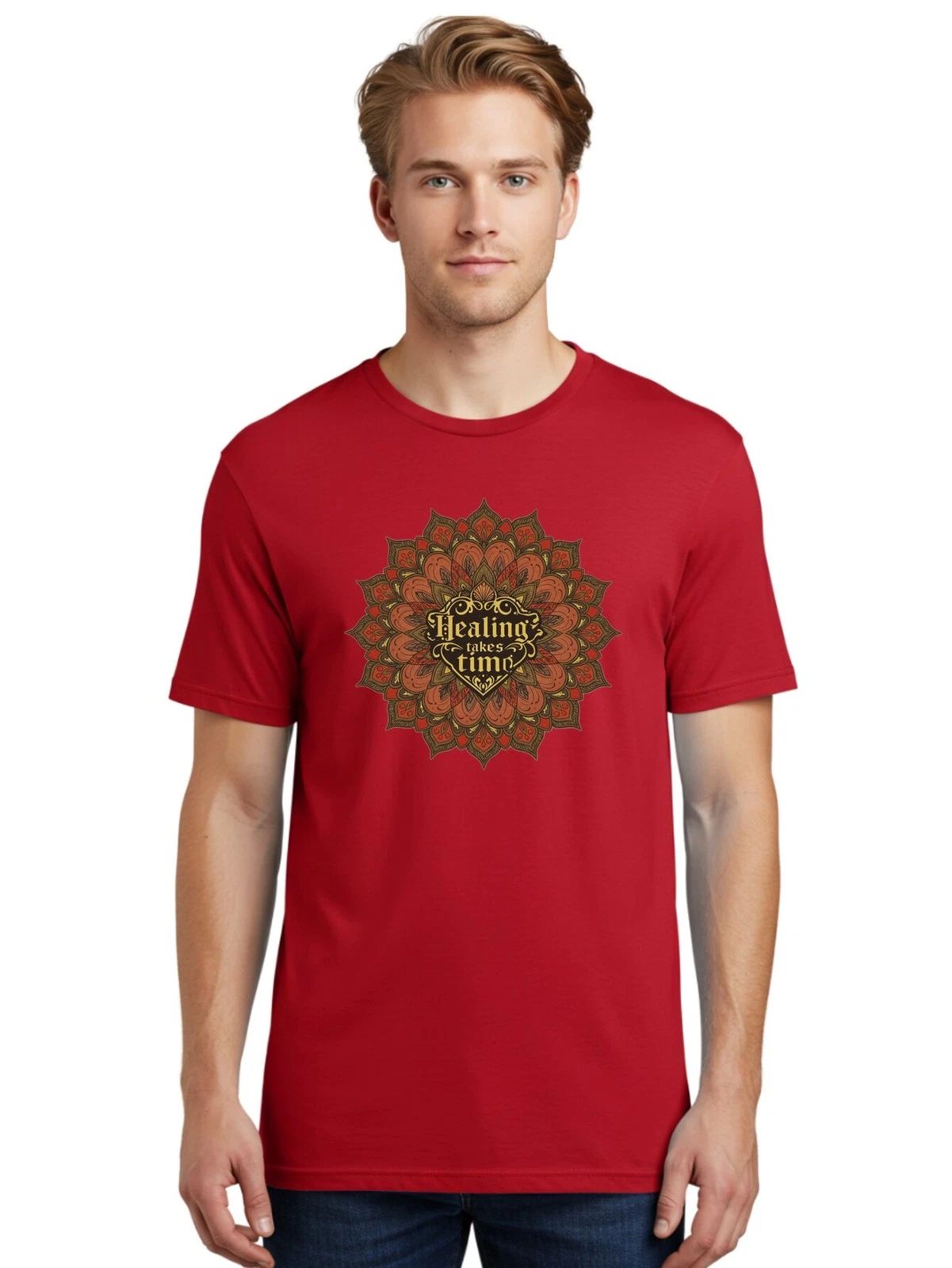 Healing-Takes-Time-4 Mens Graphic Tee, 100% Cotton, Casual Summer Wear