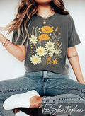 Boho Wildflower Comfort Tee Soft Cotton Shirt